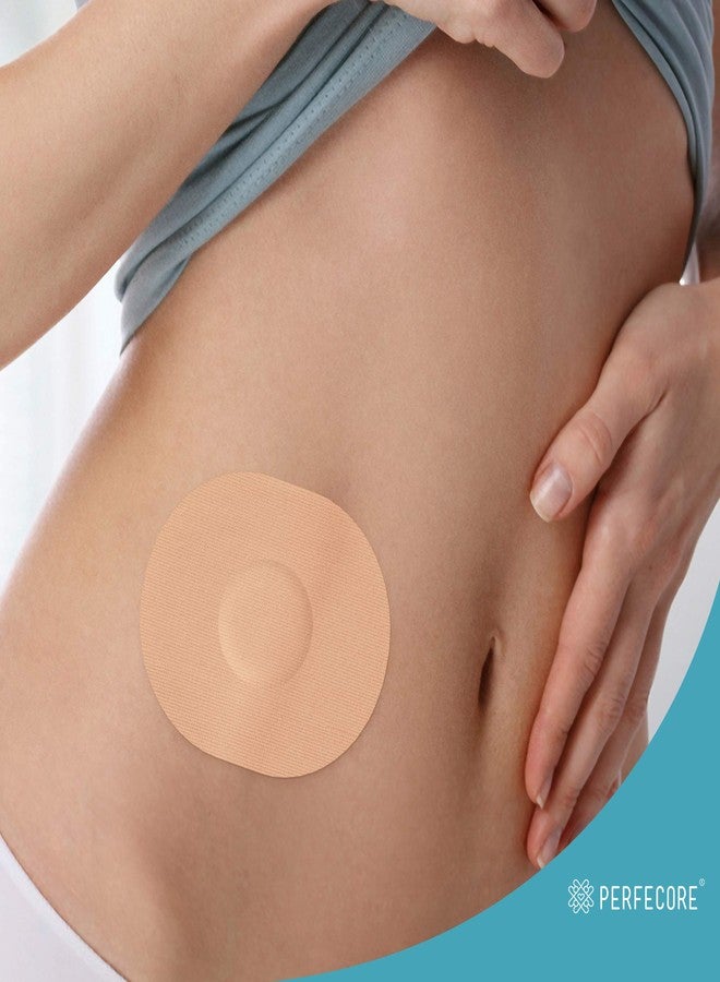 Perfecore Adhesive Bandage Patches Compatible with Freestyle Libre Enlite Guardian (30-Pack) – Waterproof, Sweatproof Continuous Glucose Monitor Sensor Cover Tape – Diabetes & Diabetic Supplies – Nude - Image 5